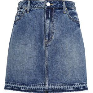 Banana Republic Distressed Denim Mini Skirt